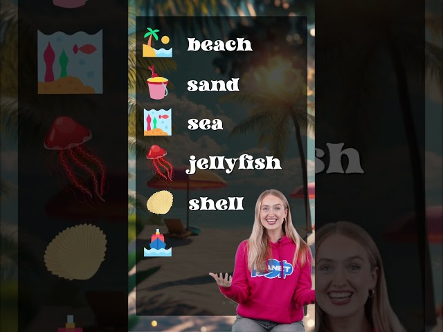 Beach Vocabulary! Planet Pop |  Song! | Educational Videos For Kids #englishforkids