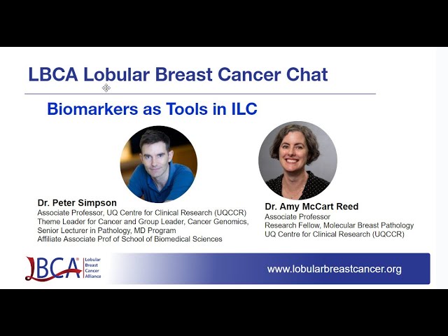 LBCA Lobular Breast Cancer Chat: Biomarkers as Tools in ILC