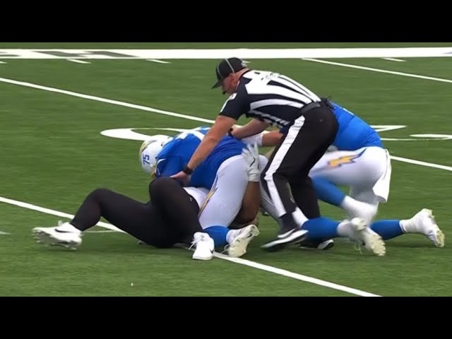 SCUFFLE BREAKS OUT after Dirty Ankle twist on Justin Herbert | Chargers vs Saints