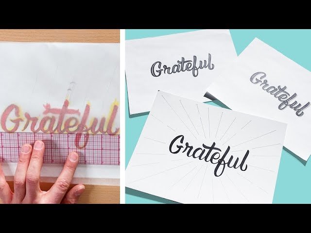 Tracing & Transferring Words to Paper | Hand Lettering for Beginners