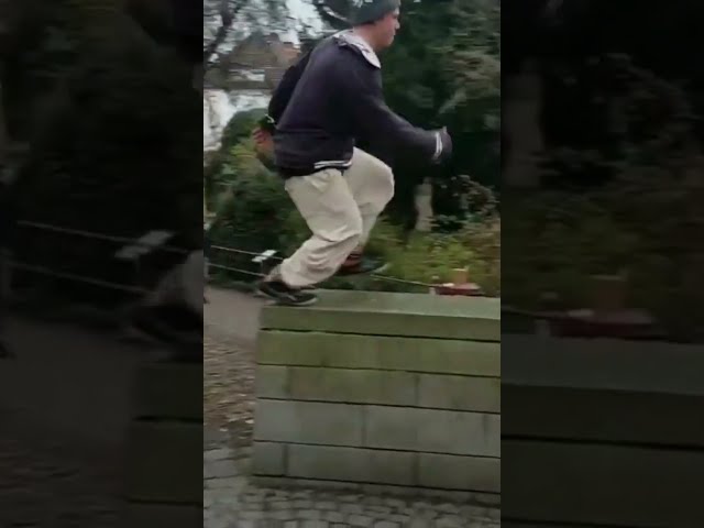 [Talent] Parkour Jumping and Rail Grinding in Parkour!!! #shorts #parkour #trending