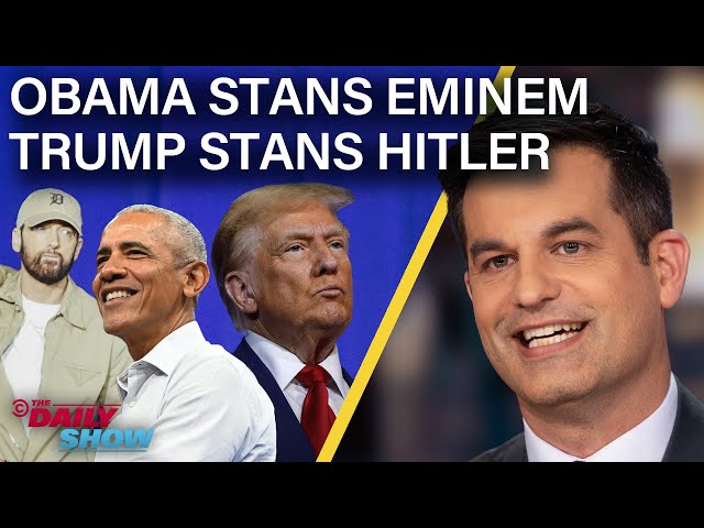 Trump's Hitler Love Revealed & Obama Raps Eminem at Rally | The Daily Show