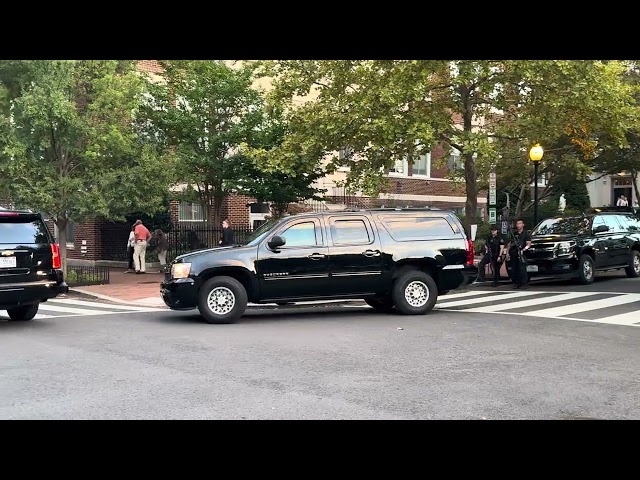 Biden's Church motorcade on October 1, 2023