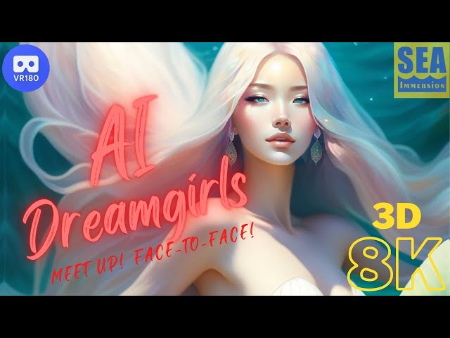 AI Dreamgirls  ( Goddesses of The Sea ) in 8K 3D VR180 - meet them up close, face-to-face!