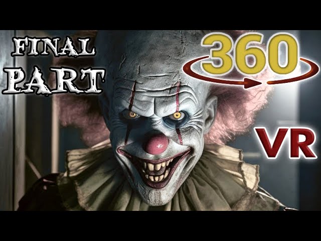 Clown Horror 360 Video - PART 4 - Art the Clown & Pennywise - Scary Asylum Nightmare VR Video