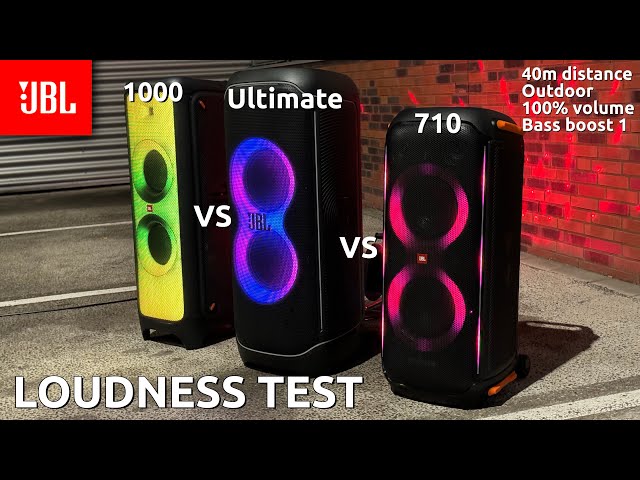 JBL Ultimate vs 1000 vs 710 🔊 Partybox Outdoor Loudness Test!