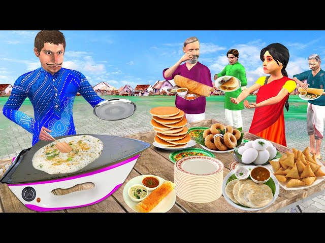 इस्त्री डोसा बनाना सड़क का भोजन IronBox Dosa Street Food Hindi  Comedy Video