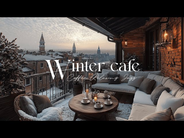 Winter Morning Jazz with Gentle Falling Snow❄️ Relaxing Jazz Music to Work, Study