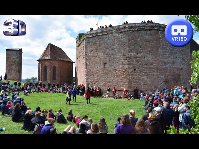 Medieval festival at the castle of Lichtenberg France 180 VR 3D