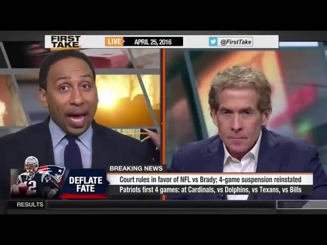 ESPN First Take   Stephen A  Smith Goes Insane After Tom Brady Suspended