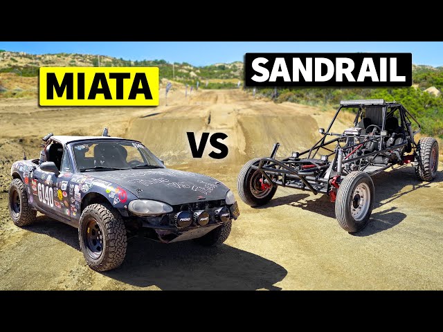 Off-Road Miata vs K-Swapped Sandrail in Dirt Drag Racing!