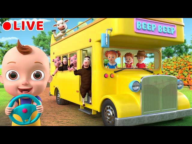 Wheels on the Bus (Animal Time) & MORE | Animal Songs for Kids | Beep Beep Nursery Rhymes