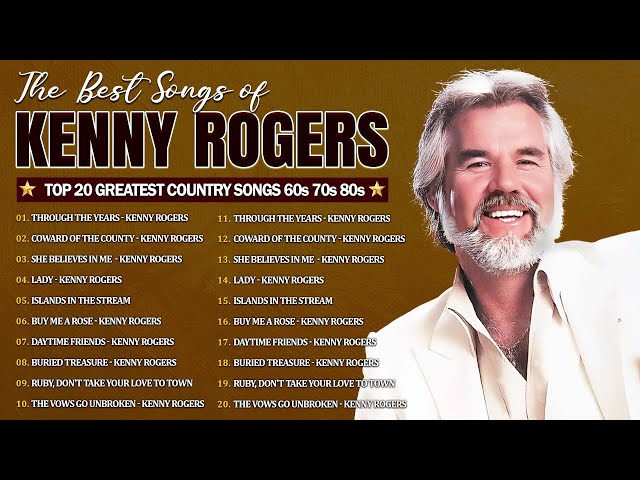 The Best Songs of Kenny Rogers 🎵 Kenny Rogers Greatest Hits Mix Full album 🎵 Country Music Hits