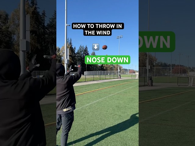 HOW TO THROW WHEN ITS WINDY 🏈 #qb #football