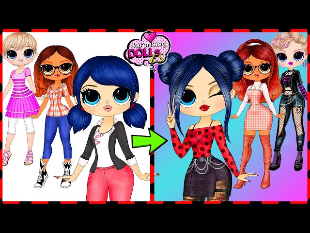 MLB Marinette, Alya, Chloe Buenas vs Malas - Muñecas de Papel DIY