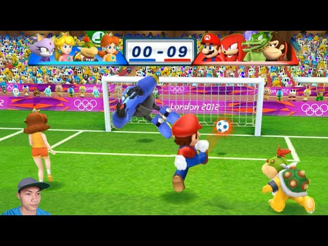 Mario & Sonic At The London 2012 Olympic Games Football #173 Mario, Knuckles, Vector, Donkey Kong