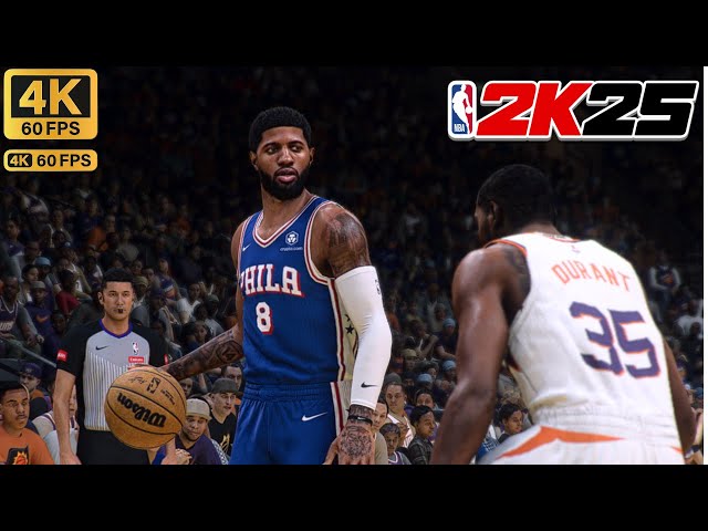 NBA 2K25 (PC): SIXERS vs SUNS | 4K HDR 60 FPS ULTRA REALISTIC GAMEPLAY