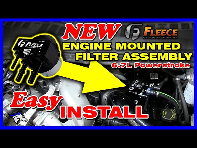 EASY INSTALL: Fleece Engine Mounted Filter Assembly 11-24 Ford Powerstroke 6.7L #diesel #ford #fyp