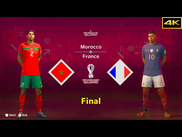 FIFA 23 | MOROCCO vs. FRANCE | HAKIMI vs. MBAPPE | FIFA WORLD CUP FINAL | [4K]