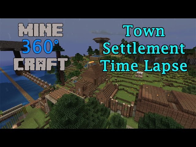 Town Settlement Time Lapse | Minecraft 360 Degrees