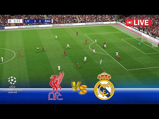 🔴LIVE : Liverpool vs Real Madrid | UEFA Champions League 24/25 | Full Match | PES Game Simulation