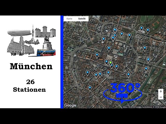 Munich [Bavaria], 360° Video Virtual Tour, City Tour, Sightseeing