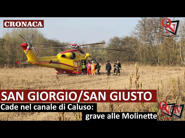 SAN GIORGIO/SAN GIUSTO - Cade nel canale di Caluso: grave alle Molinette