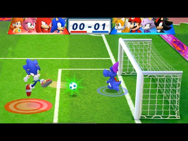 Mario & Sonic At The London 2012 Olympic Games Football #109 With Sonic, Knuckles, Amy, Daisy