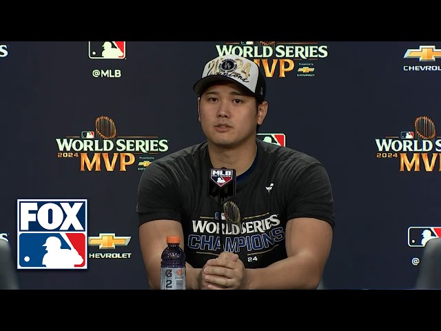 Shohei Ohtani Postgame Press Conference after Dodgers win 2024 World Series | MLB on FOX