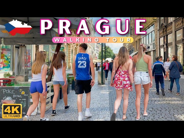 Praha, Česká republika 🇨🇿 4k prohlídka města se zvuky ASMR [léto 2024]