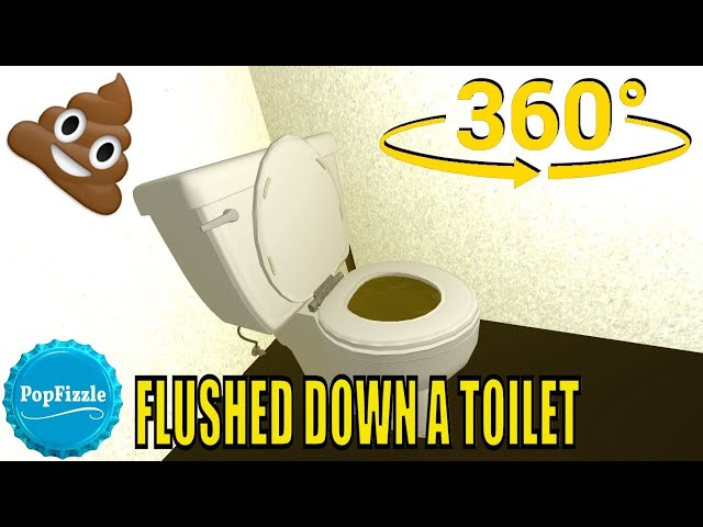 360 video || Flushed down a toilet version 3 || Funny Animation VR 4K