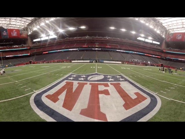 AJC 360 | A view of NRG Super Bowl field from 50 yard line