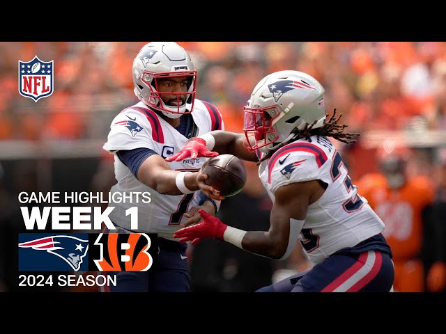 New England Patriots vs. Cincinnati Bengals Game Highlights | NFL 2024 Season