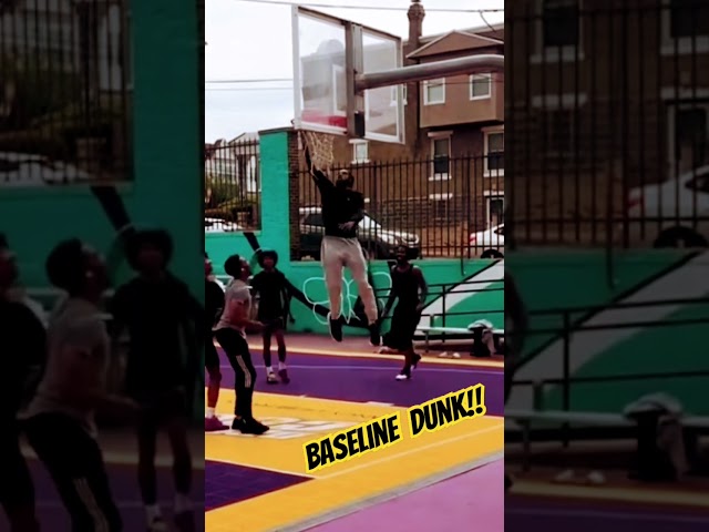 Baselines #dunk at Kobe Bryant & GIGI memorial in west Philly #basketball #fun