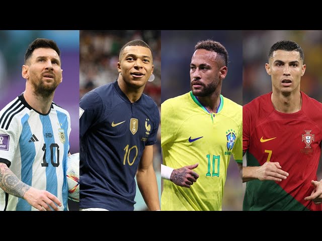 Comparison -: Lionel Messi vs Cristiano Ronaldo vs Kylian Mbappe vs Neymar jr