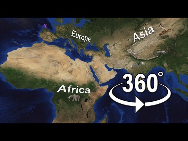 World Physical Map 360° video l first video in worldwide l it can rotate