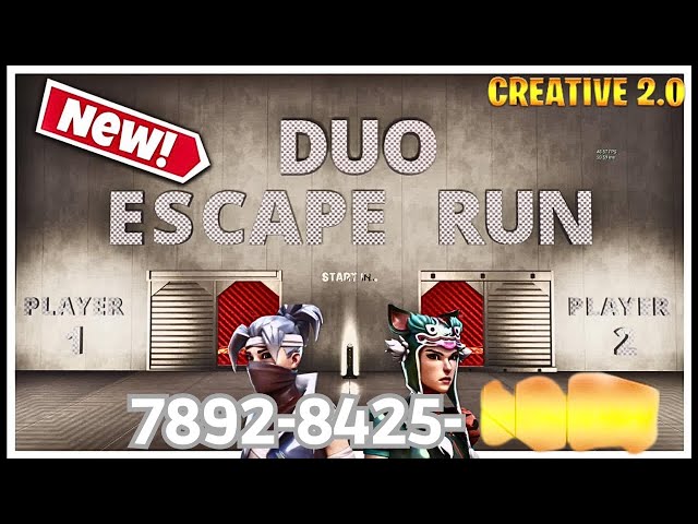 Rätsel, Parkour, Boss Fight DUO ESCAPE-RUN [ Fortnite Creative 2.0 ] + MAP CODE ( UEFN )