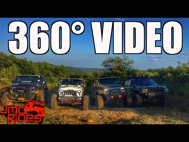 360 Video Off Road - Modded JEEP Wrangler Rubicon Off Roading & Exploring Trails