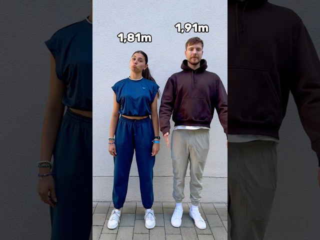 My Height vs MrBeast Crew 🙈📏