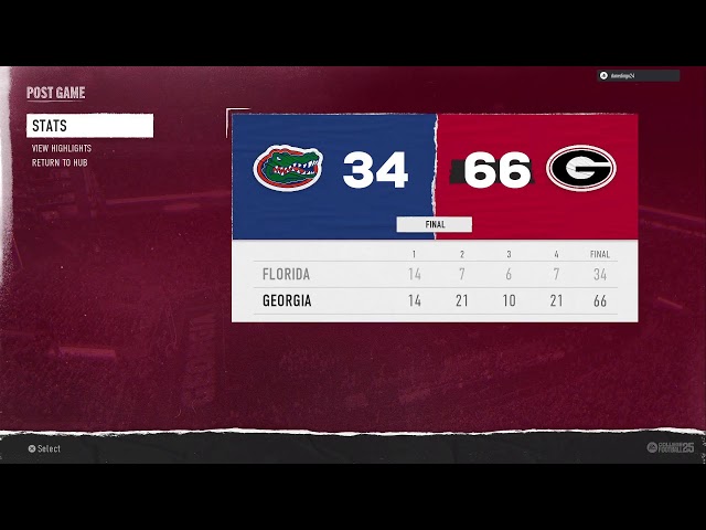 Da Wolfs #2 Georgia Bulldogs 7-0 vs #6 Florida Gators 6-1 2025