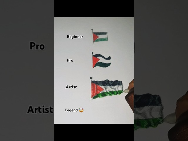 Draw Palestine Flag! #drawing #art #satisfying #dessin #shorts #painting