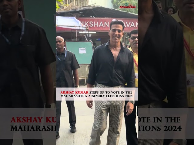 Akshay Kumar steps out to cast his vote for # MaharastraAssemblyElections2024