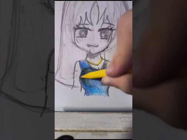 coloring anime girl (tieňovanie)