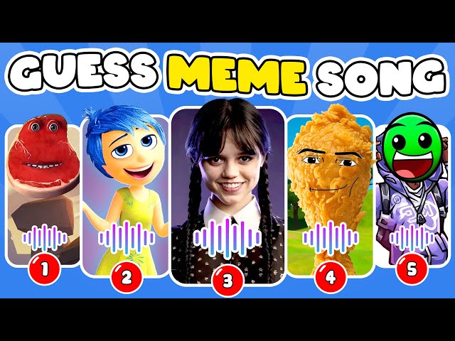 Guess Meme & Who's Singing?🎤🎵 🔥| Gegagedigedagedago, Inside Out 2, Wednesday, Fire In the Hole