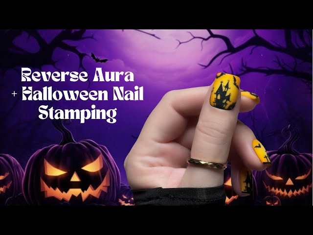 Halloween Nails - Spooky Scene - Reverse Aura - Stamping