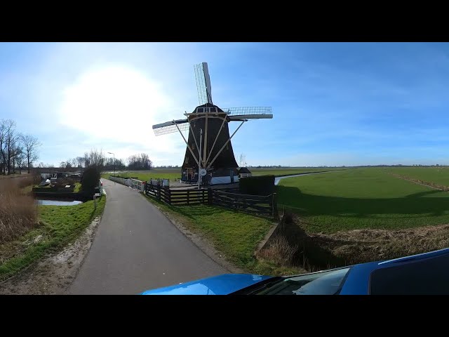 360VR drive through countryside of Holland