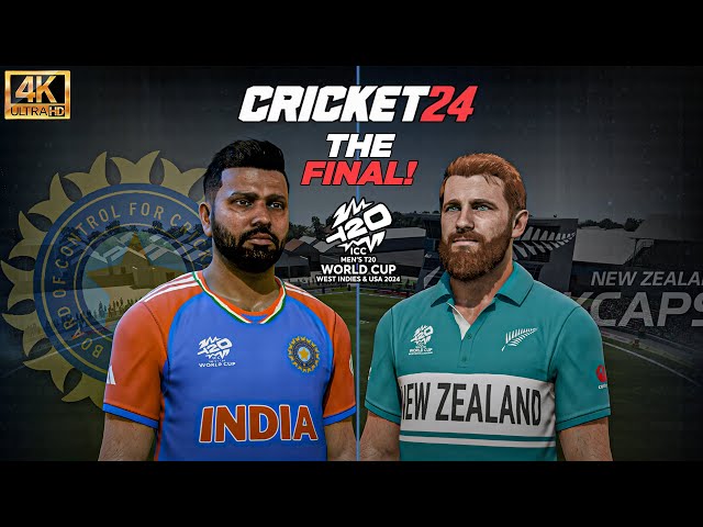 India vs New Zealand | The Final | T20 World Cup 2024 | A Last-Ball Thriller! 🤯 | Cricket 24 #7