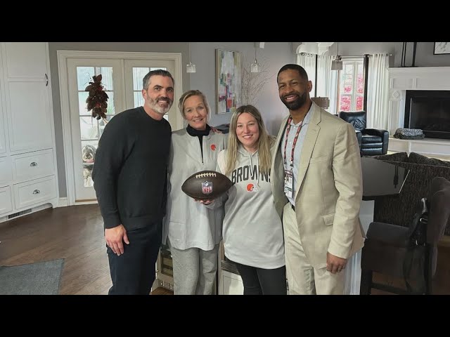 Cleveland Browns deliver game ball to family of Jim Donovan following win over Baltimore Ravens