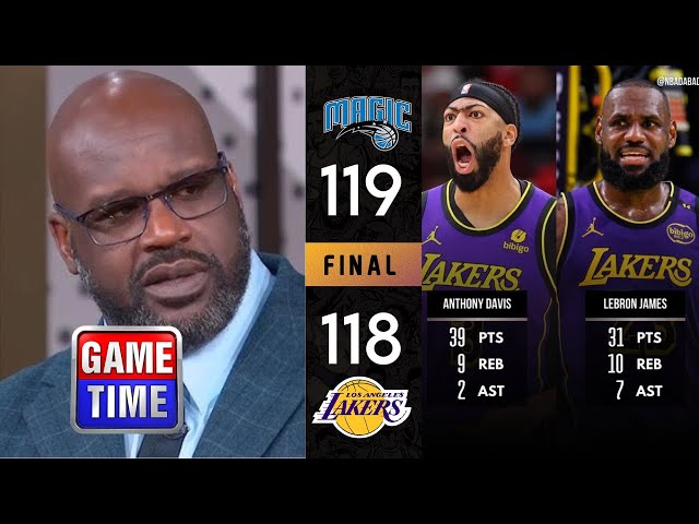 NBA Gametime | LeBron & Anthony Davis combined for 70 Pts not enough for Lakers to beat Magic - Shaq