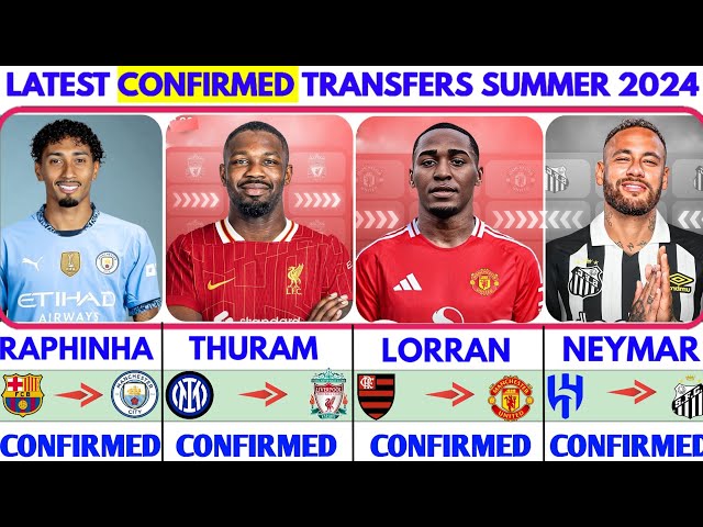 🚨THE LATEST CONFIRMED TRANSFER NEWS AND RUMOURS TRANSFERS 2024| RAPHINHA, THURAM, LORRAN, NEYMAR